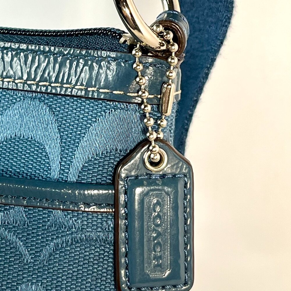 Coach Signature Swingpak in rich blue Hue Crossbody Bag with Adjustable Strap - Picture 13 of 15
